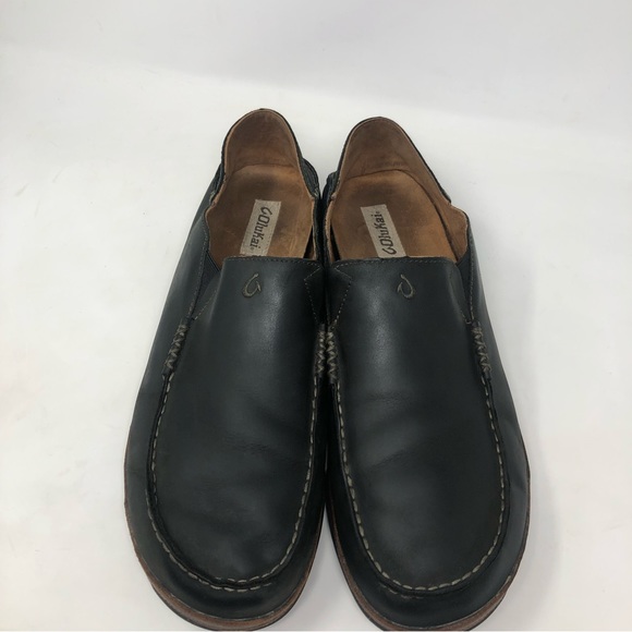 OluKai Men’s Moloa Black Slip On Loafers - Picture 3 of 10